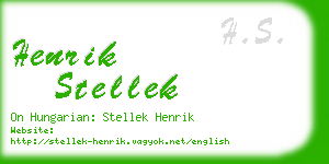 henrik stellek business card